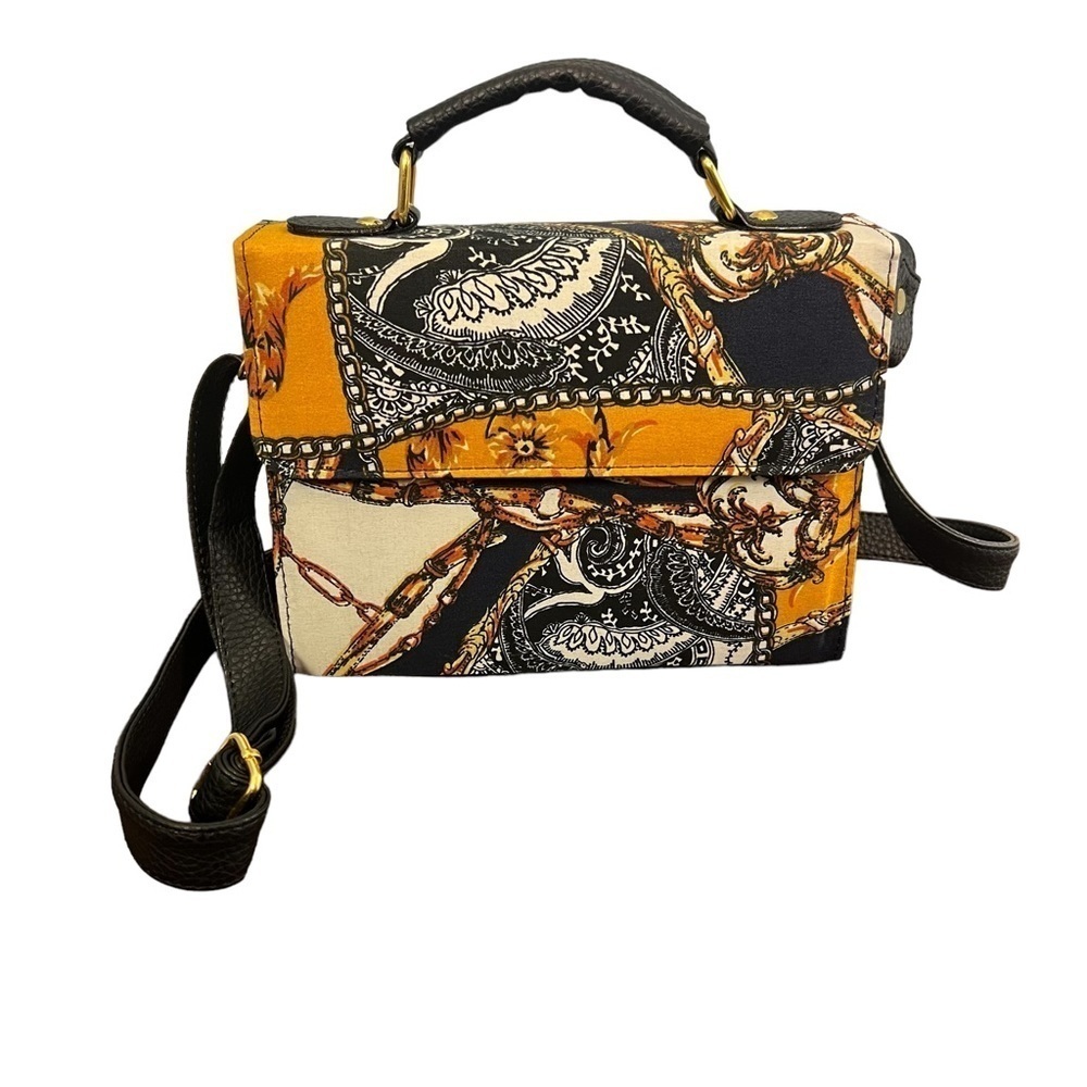 Ankara African Print Multicolored Convertible Crossbody Purse Handbag New